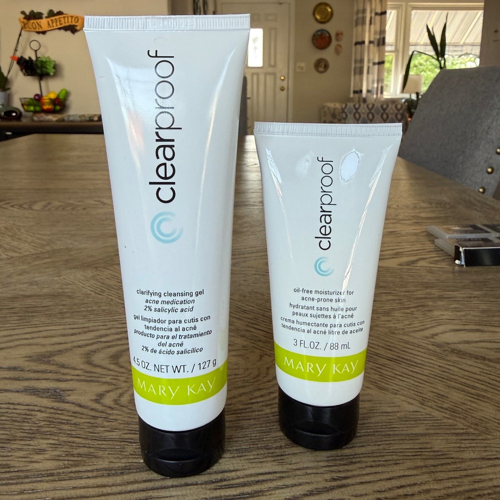 Mary Kay Clear Proof Acne Set Cleansing Gel 2% Salicylic Acid & Moisturizer Duo